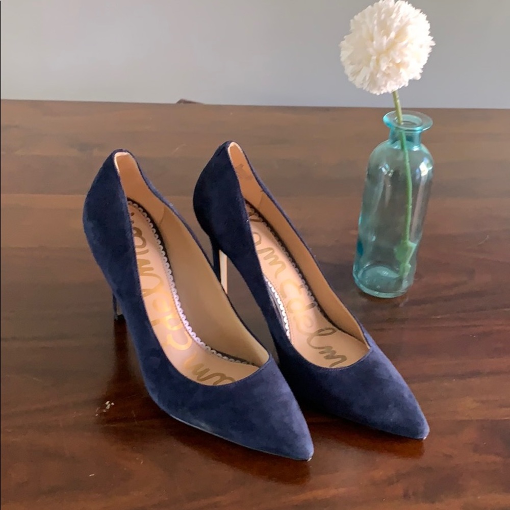 Sam Edelman Blue suede heels!